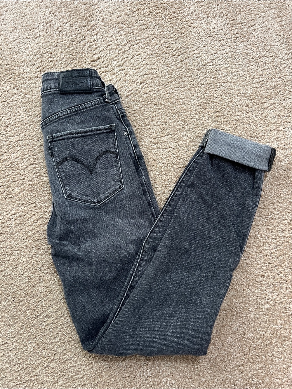 Levi's High-Rise Faded Black Women's Jeans